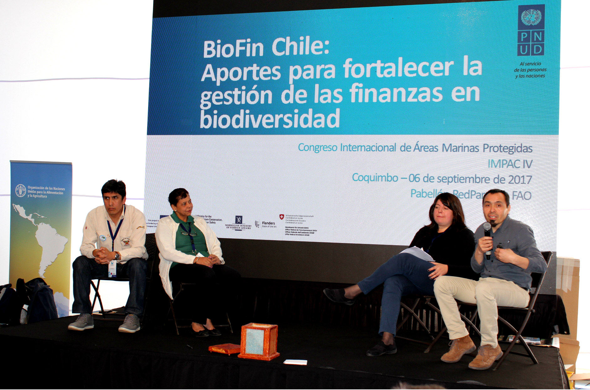 BIOFIN Chile and Cuba present financing strategies during the International Marine Protected Areas Congress IMPAC 4